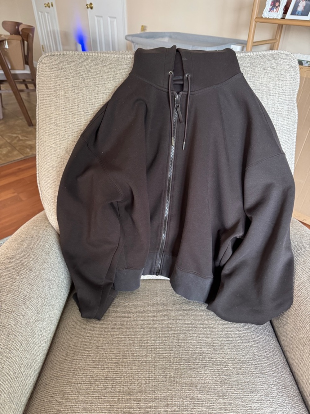 Uniqlo Dark Brown Hooded Zip Sweatshirt